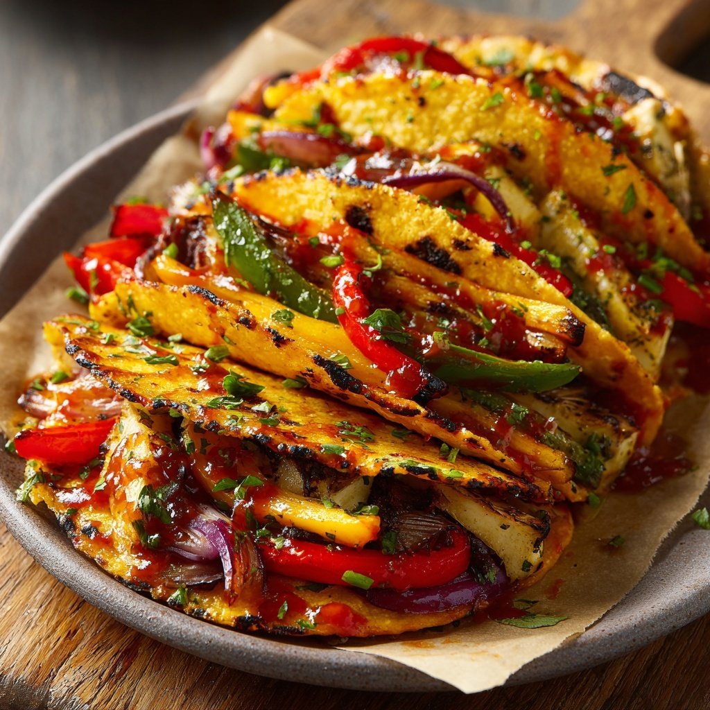 Süß Scharfe Gemüse Tacos