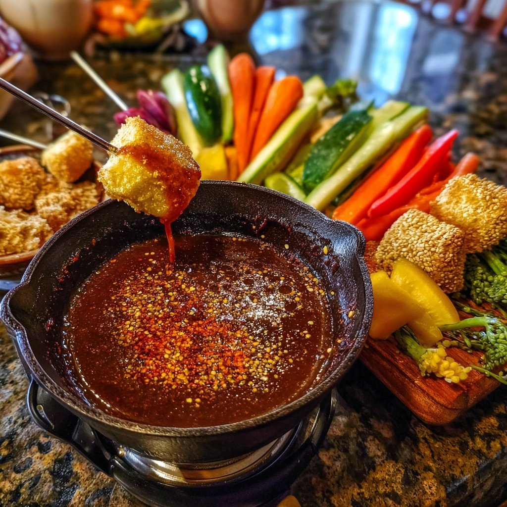 Brühefondue mit asiatischen Gewürzen