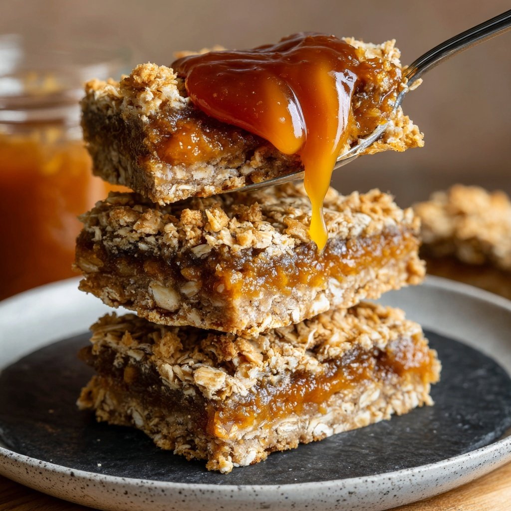 Erdnussbutter Marmelade Haferflocken Auflauf