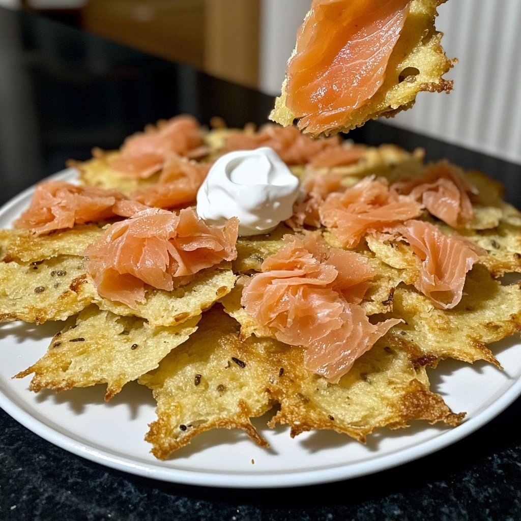 Kartoffelpuffer mit Lachs