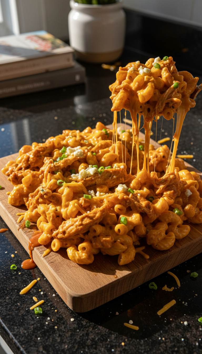 Buffalo Hähnchen Mac and Cheese