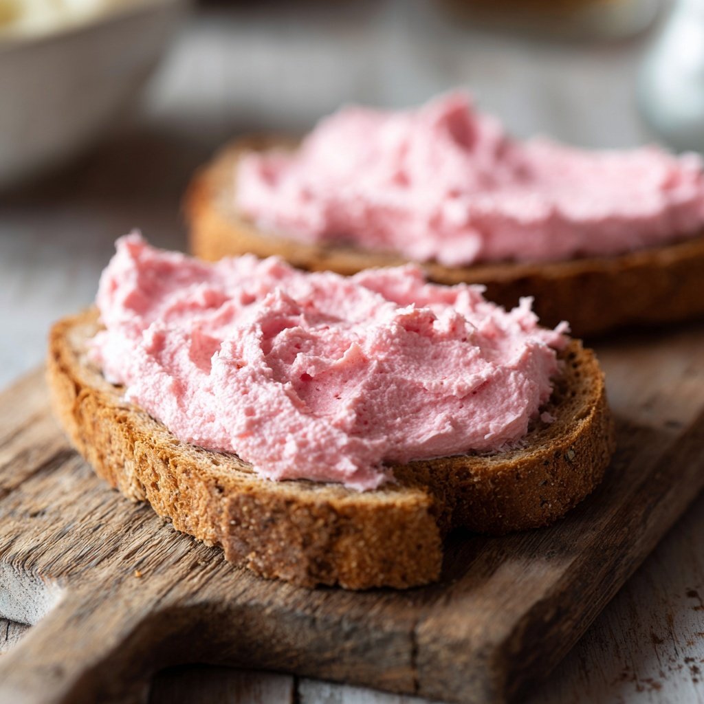 Sahniger Erdbeerbutter auf Toast