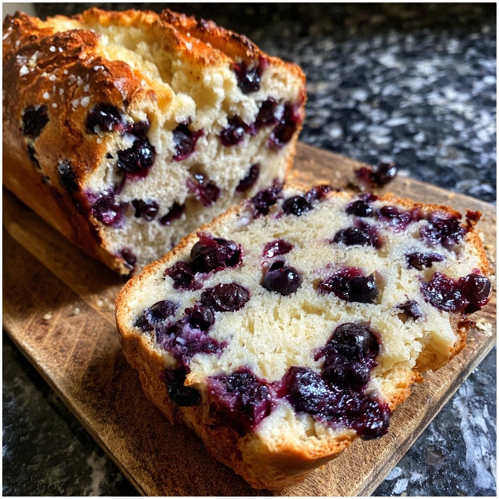 Feuchter Blaubeeren Zitrone Sauerteig Starter Brot