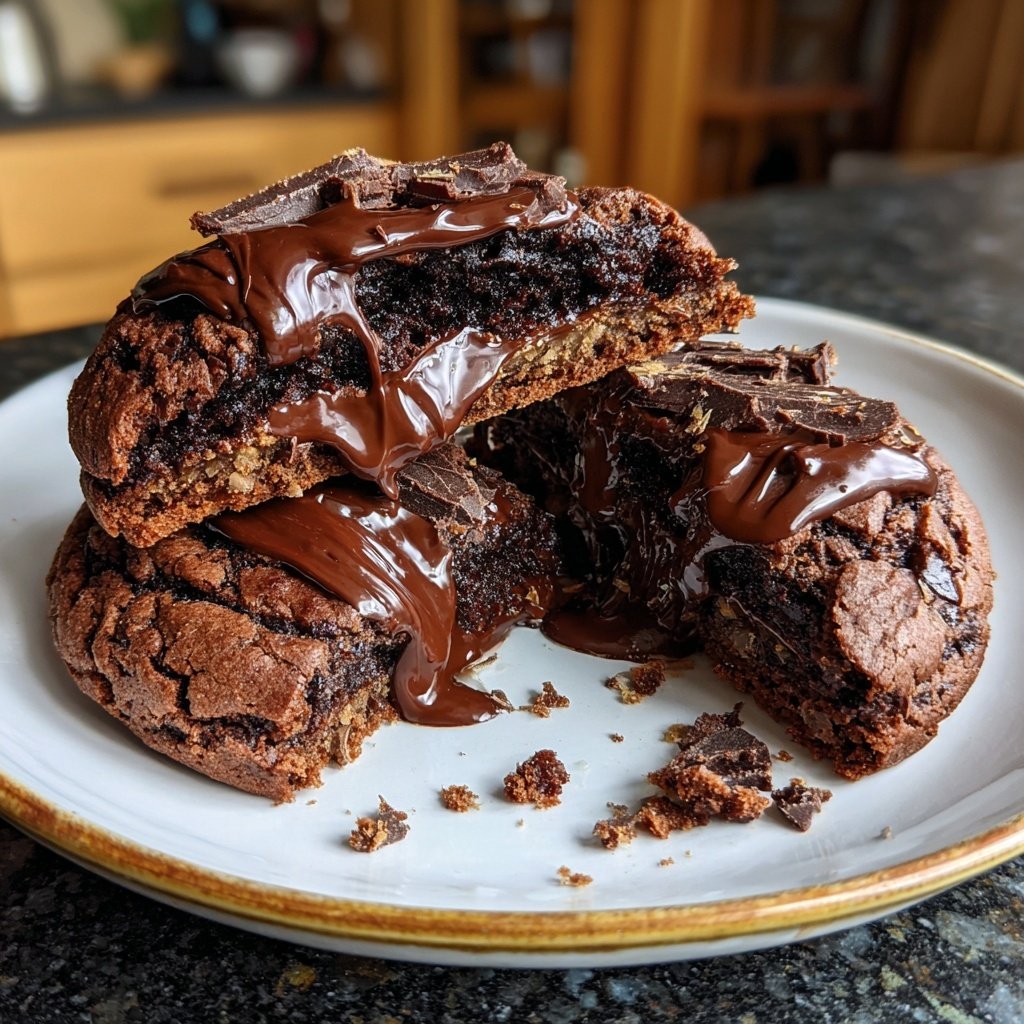 Gefüllte Schokoladen Ganache Kekse