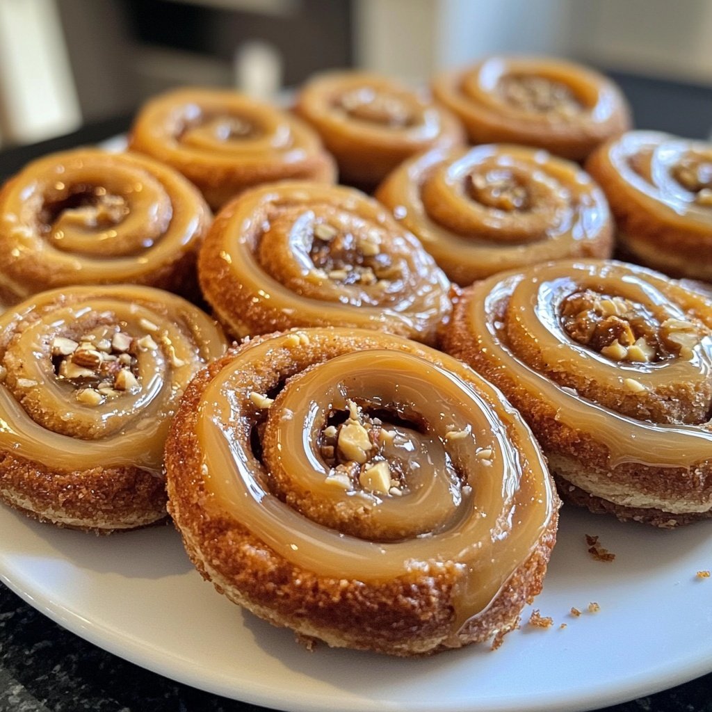 Karamell Nougat Schnecken