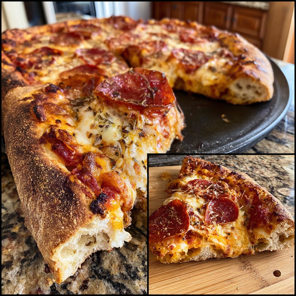 Blech Pizza Peperoni hausgemacht