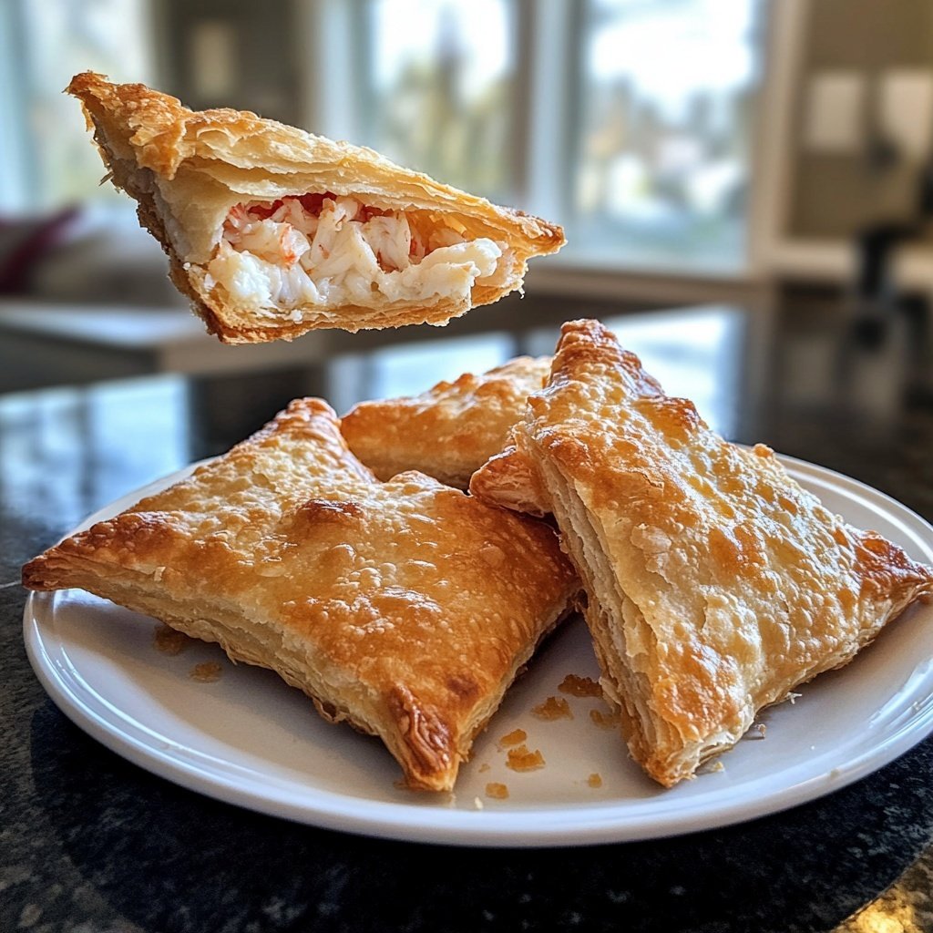 Krabben Rangoon Blätterteig