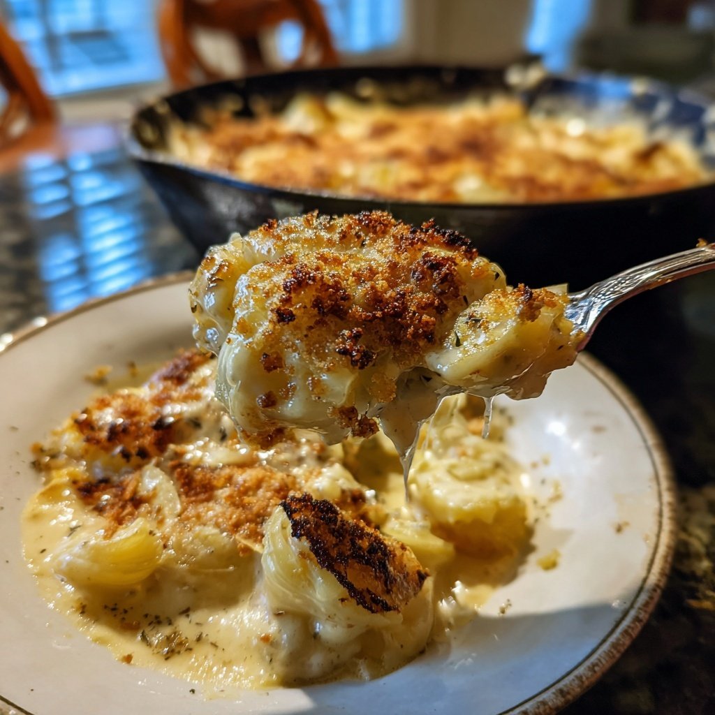 Cremiger Rahmrosenkohl mit Muskat und Butterbröseln​