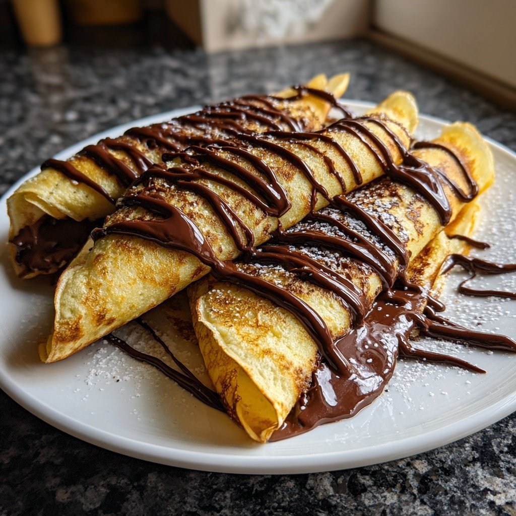 Gefüllte Crêpes Mit Schokolade