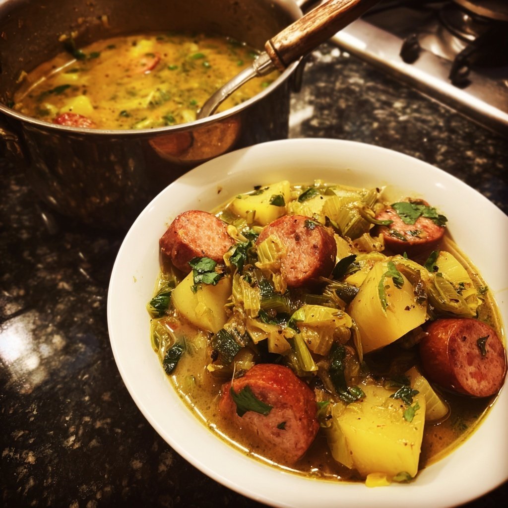 Wurst Eintopf Kartoffel Lauch