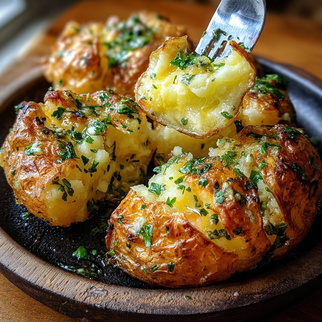 Knoblauch-Butter-Drückkartoffeln