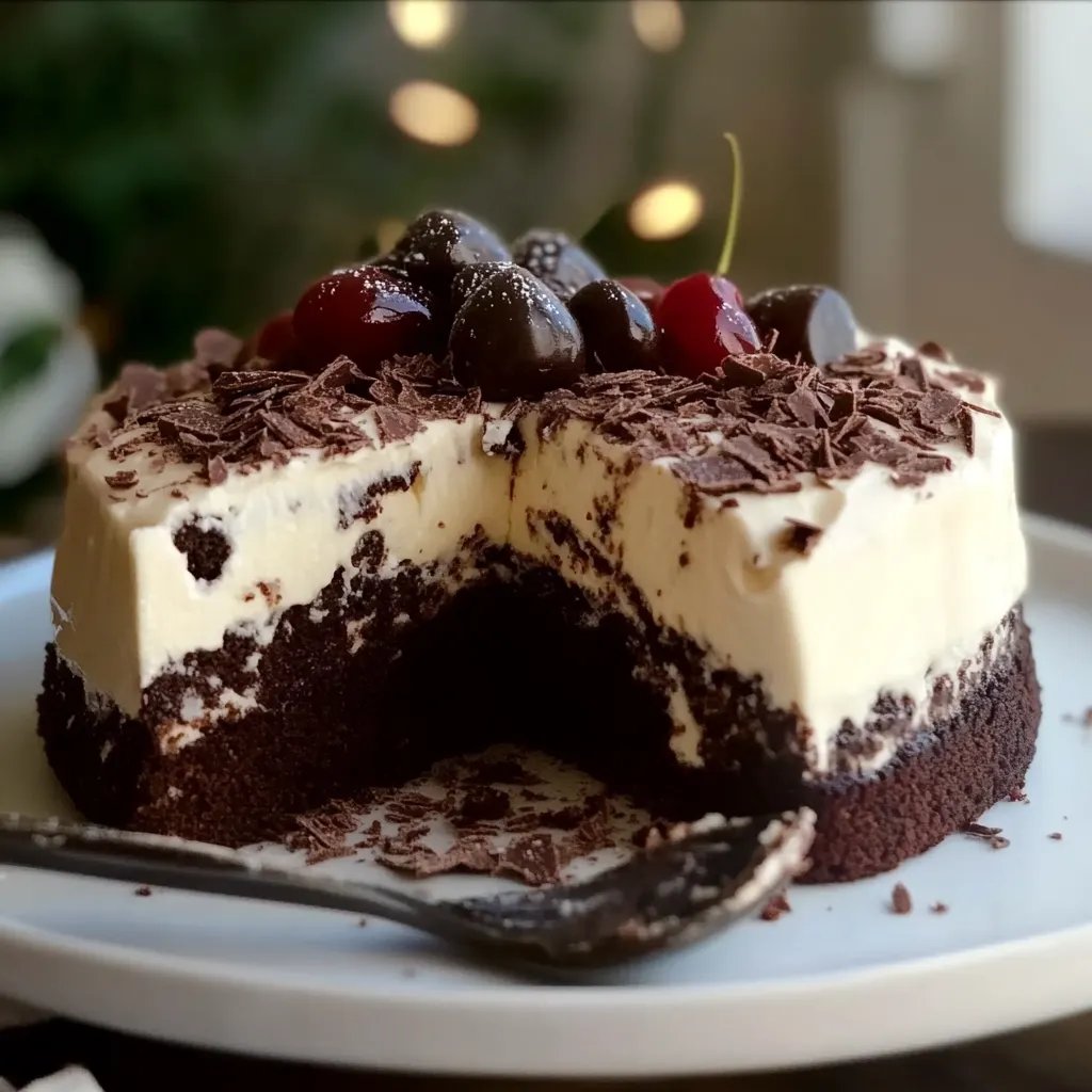 Kirschtorte mit Zimtsahne und Schokoboden