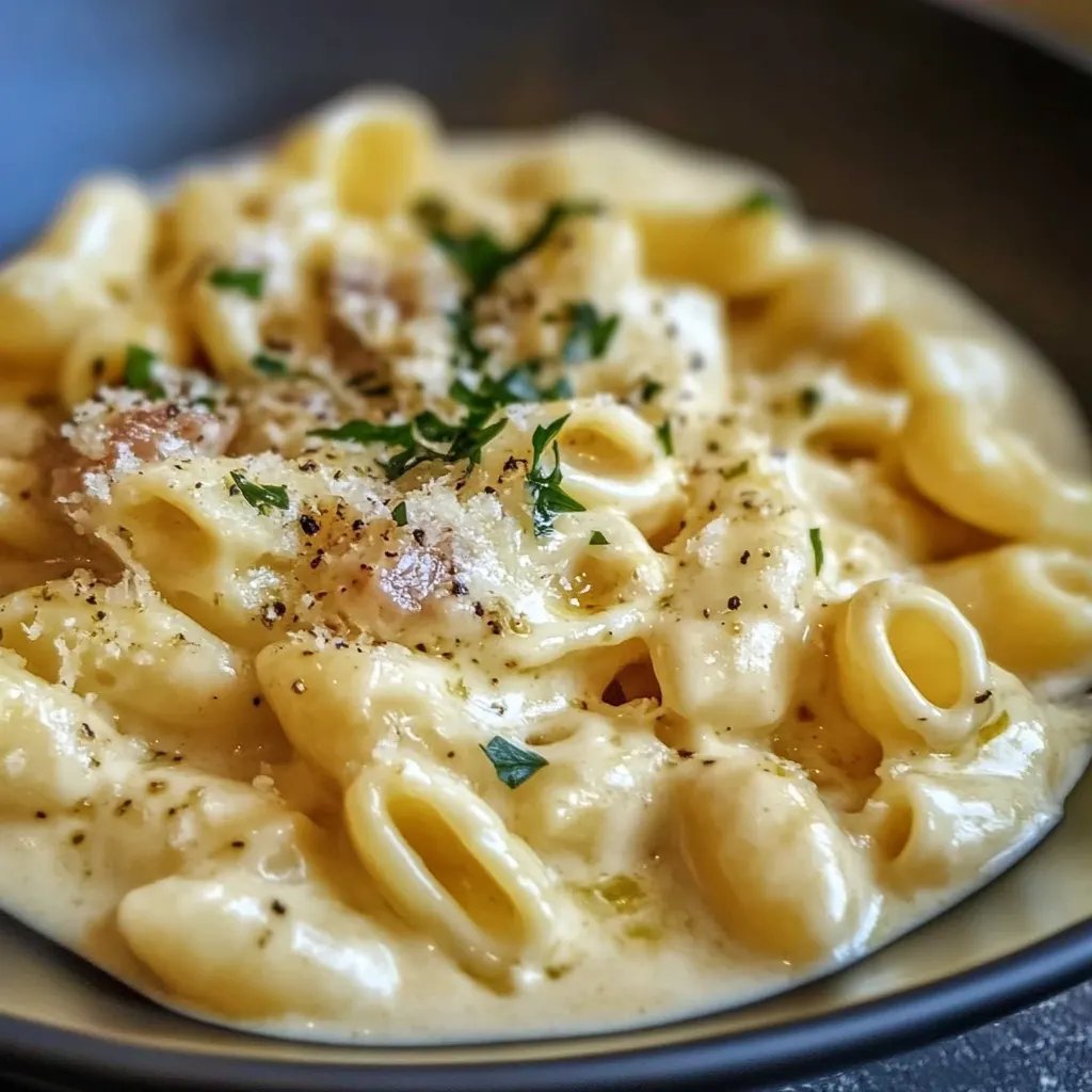 Nudeln in Käse Sahne Soße