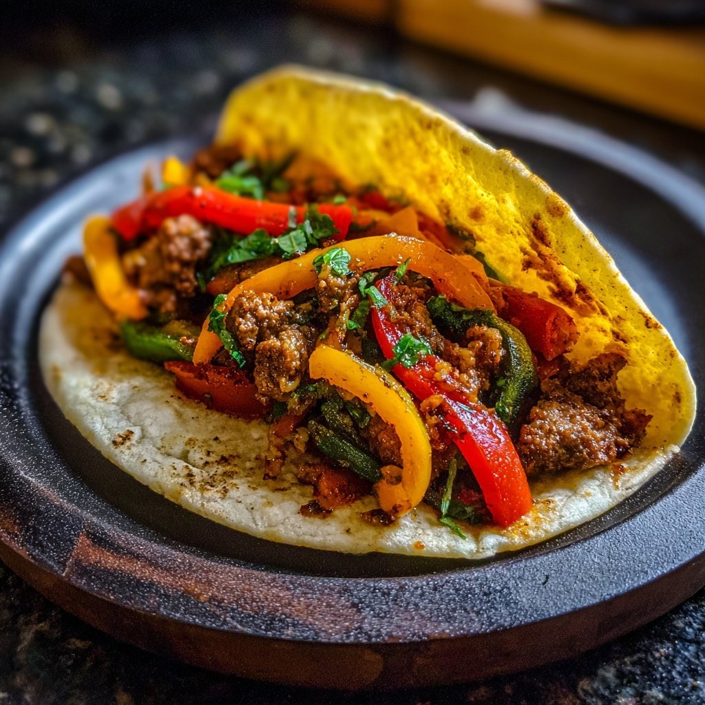 Rindfleisch Taco Pfanne ein Topf