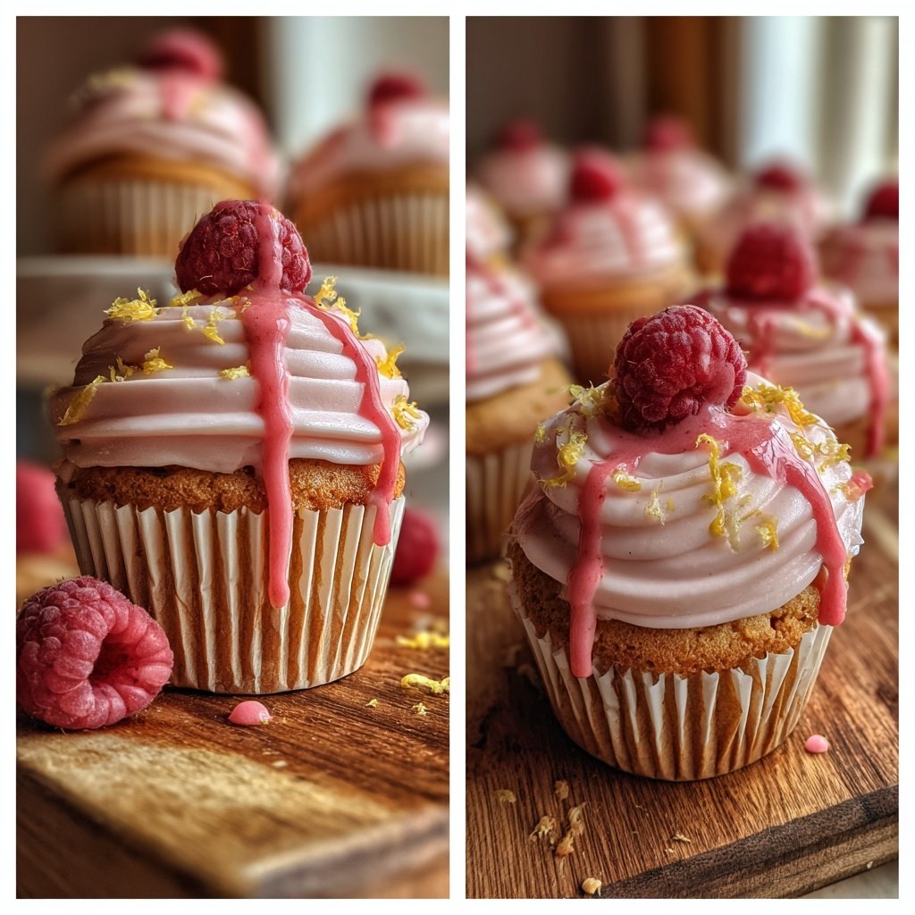 Himbeer-Zitronen-Limonade Cupcake Türme