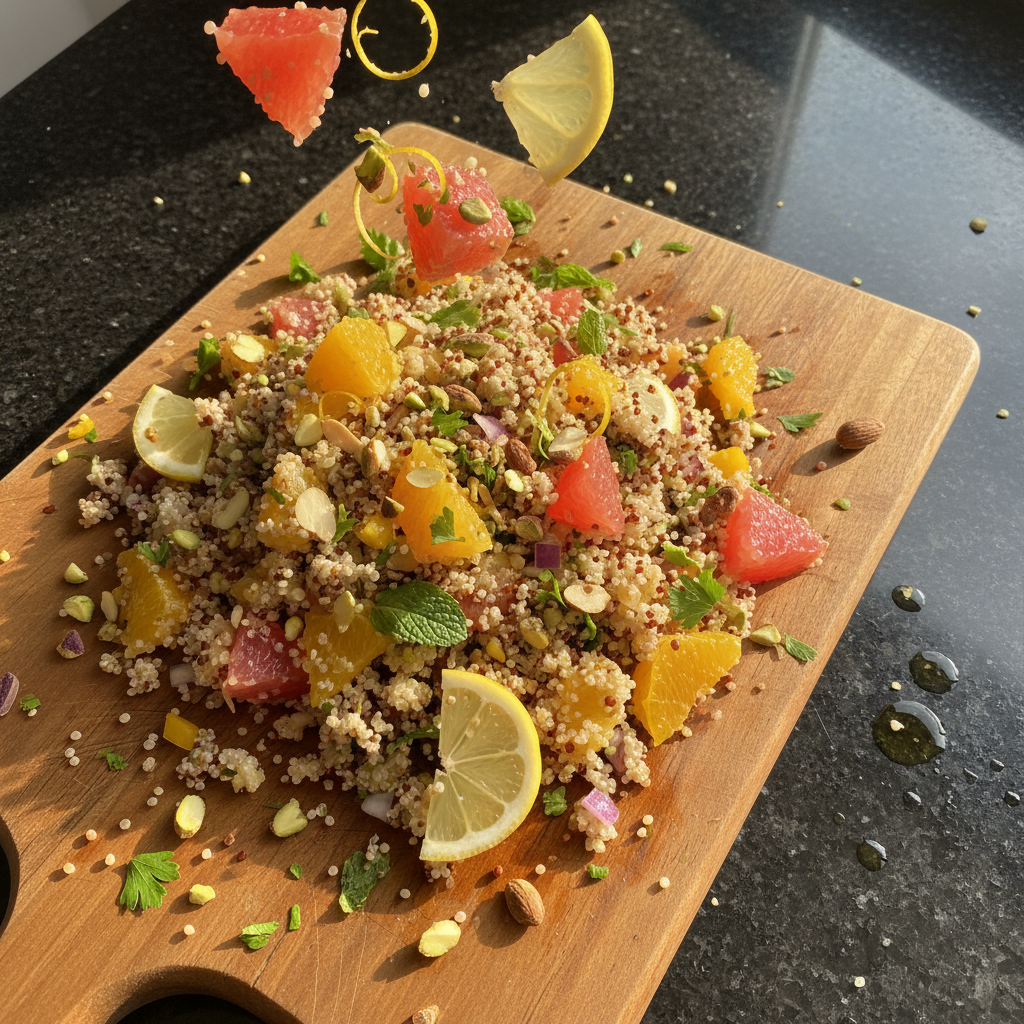 Heller Zitrus Quinoa Salat