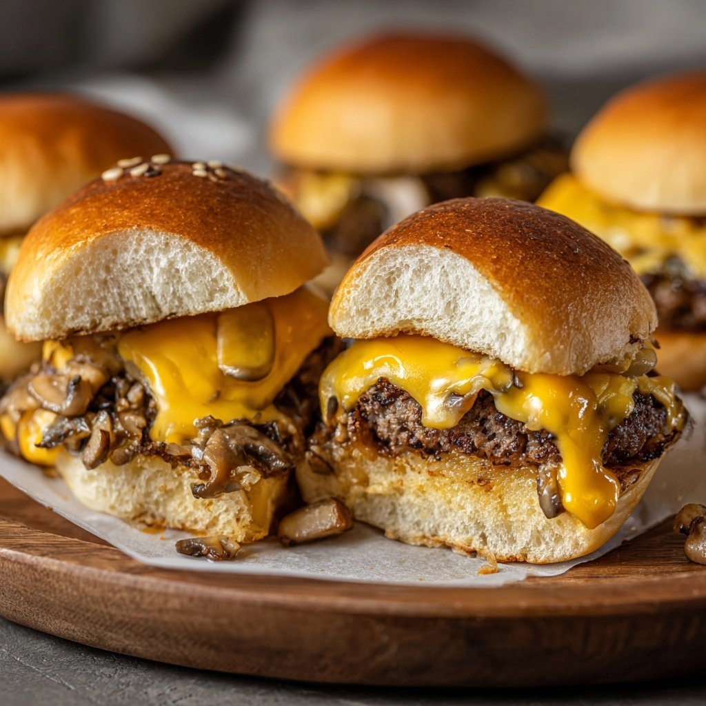 Pilz und Schweizer Mini Burger