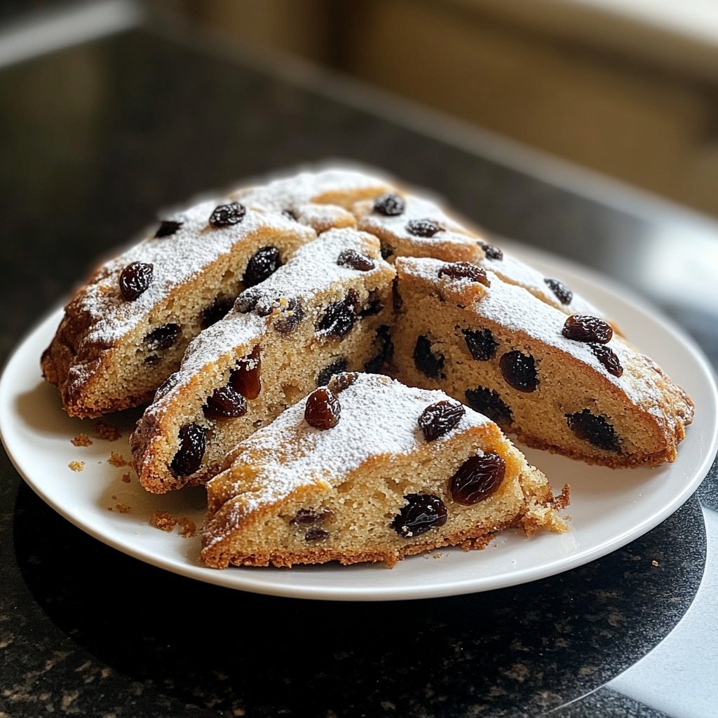 Saftiger Christstollen mit Rumrosinen