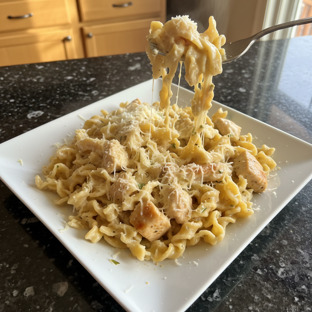 Valentinstags Hähnchen Alfredo