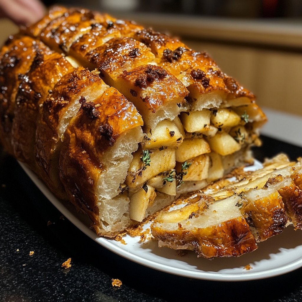 Gefüllte Weihnachtsgans mit Apfel und Beifuß