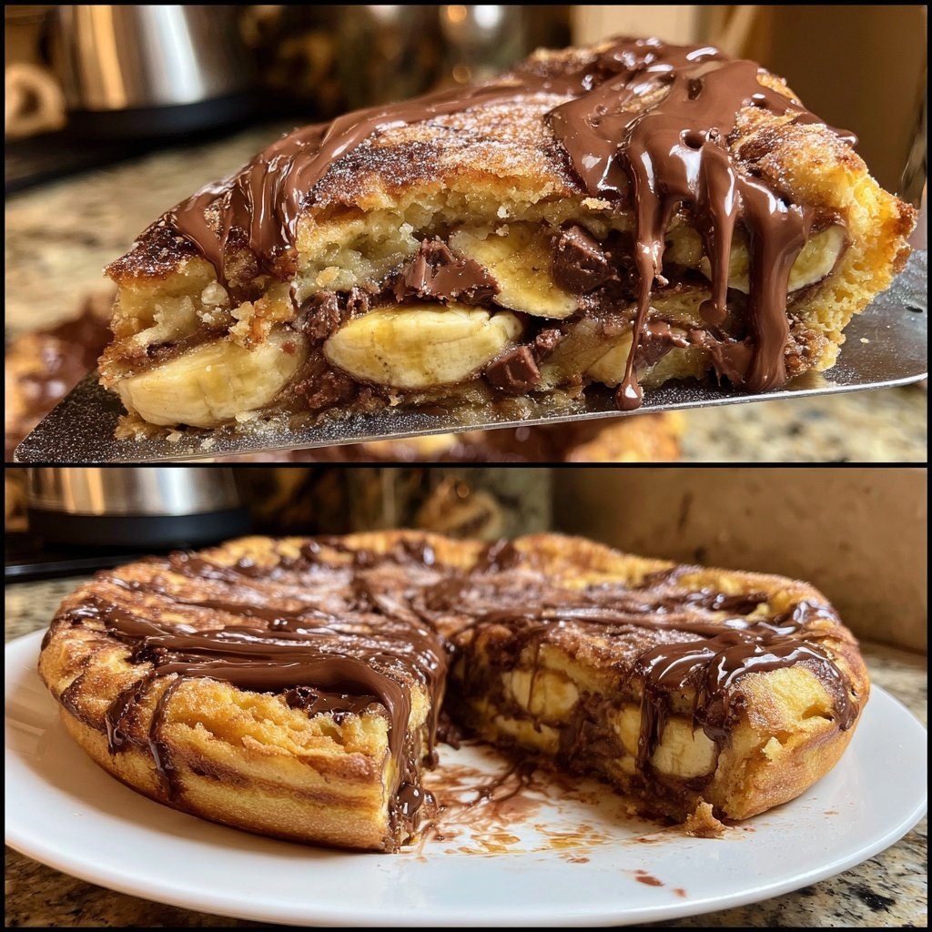 Bananen Schoko Pancake Auflauf