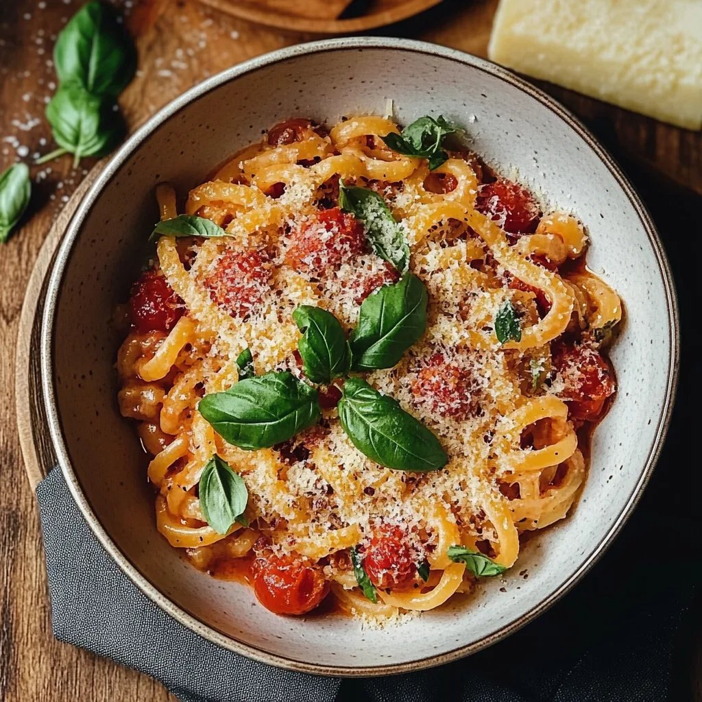 Nudelauflauf mit Tomatensauce