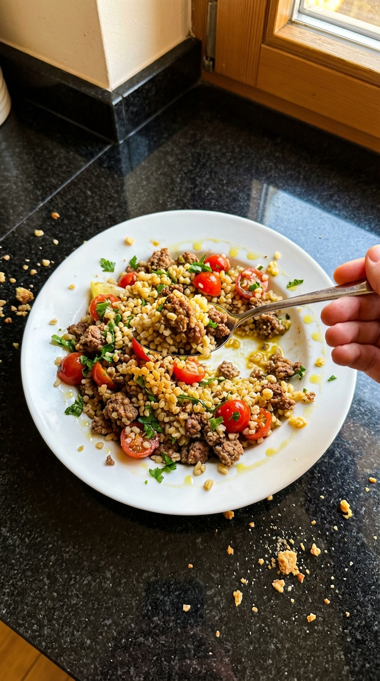 Bulgur Hackfleisch Salat